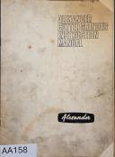 ALEXANDER -Alexander Cutter Grinder Instruction Manual, Model 2CGD-2CGD-01